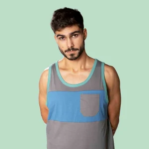 Budget 🔔 Snap Two-Colored Pocket Tank Top – Débardeur homme 💯 Achat 10