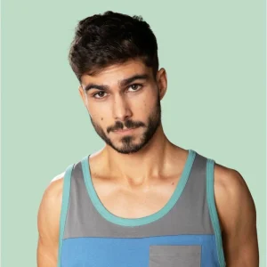 Budget 🔔 Snap Two-Colored Pocket Tank Top – Débardeur homme 💯 Achat 12